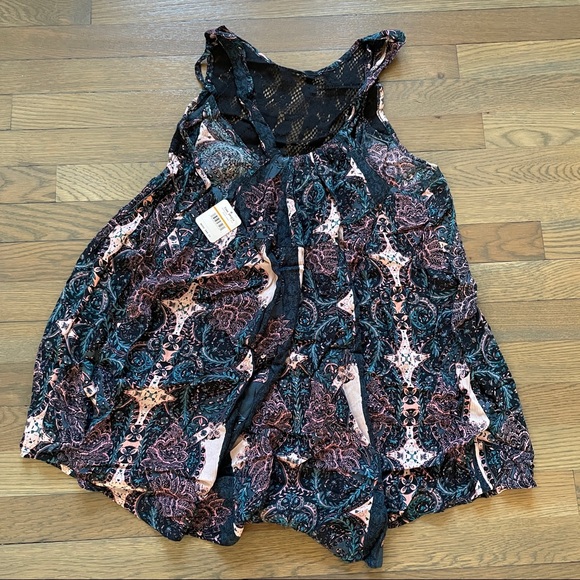 NWT Free People Count Me In Trapeze S Dress BLACK - Picture 10 of 10